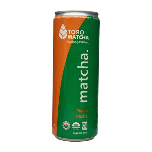 Toro Matcha Organic Sparkling Beverage Matcha Peach 355 ml (can)