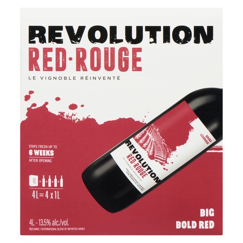 Revolution Red Wine 13.5% Alcohol 4 L