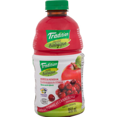 Tradition Organic Fruit Juice Apple & Cranberry 950 ml