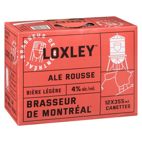 Brasseur De Montreal Loxley Red Ale Beer 4% Alcohol 12 x 355 ml (cans)
