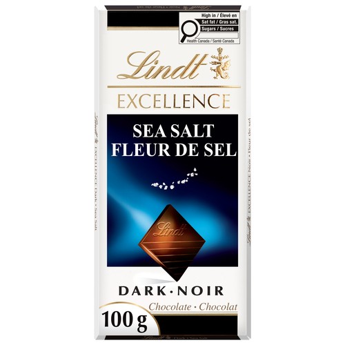 Lindt Excellence Chocolate Bar Dark Sea Salt 100 g