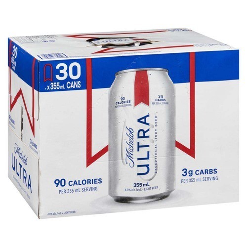 Michelob Ultra Beer 4% Alcohol 30 x 355 ml (cans)