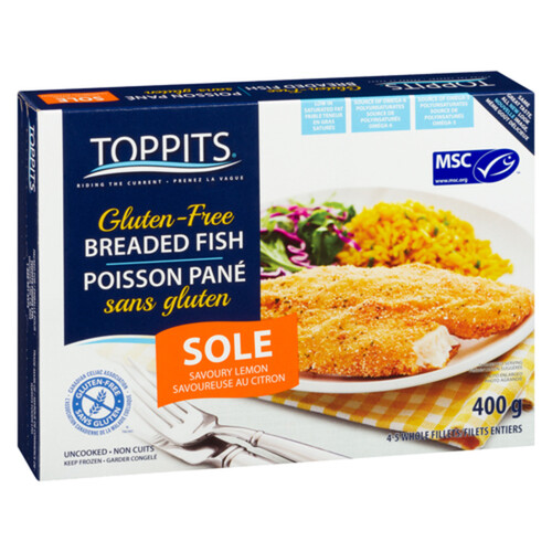 Toppits Frozen Gluten-Free Breaded Lemon Sole 400 g