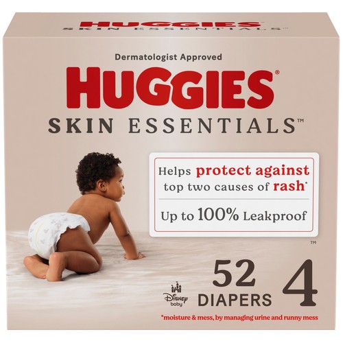 Huggies Skin Essentials Baby Diapers Size 4 52 Ct