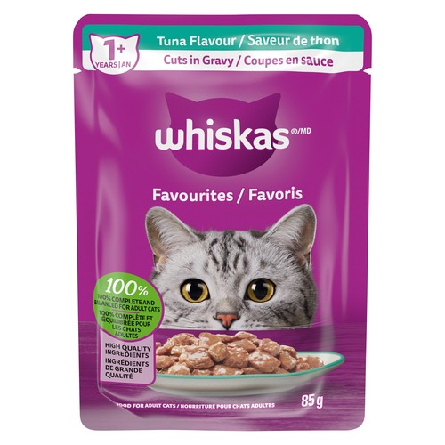 Whiskas Favourites Wet Cat Food Pouch Tuna 85 g