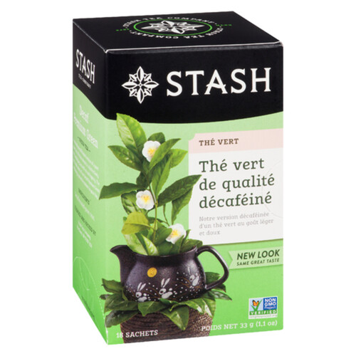 Stash Caffeine-Free Green Tea Decaf Premium Green 18 Tea Bags