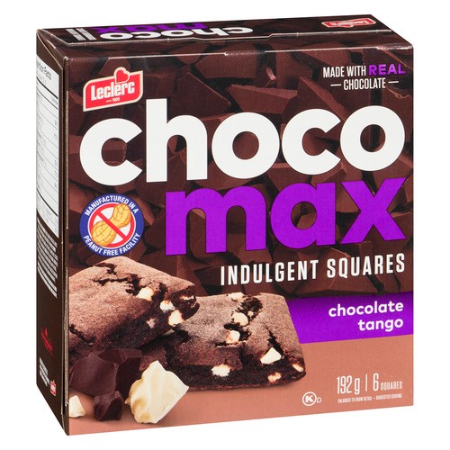 Leclerc Indulget Square Made of Real Chocolate Tango Chocomax  6 x 192 g