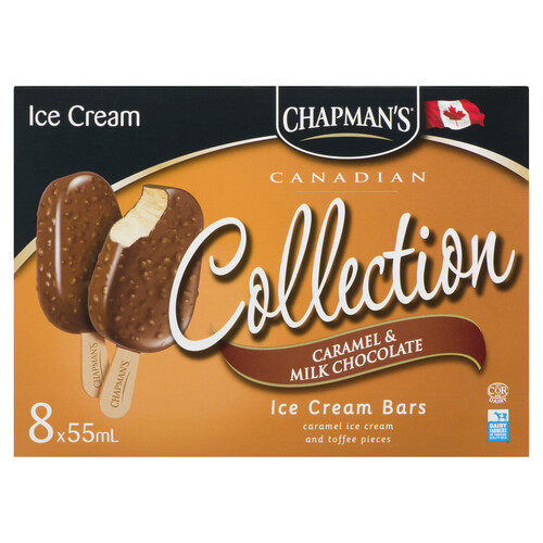 Chapman's Ice Cream Bars Caramel And Milk Chocolate 8 x 55 ml