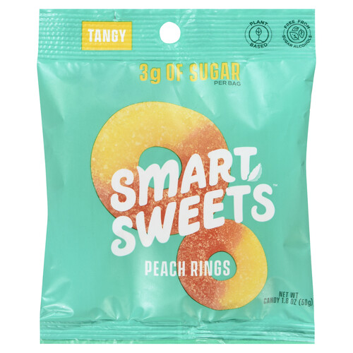 Smart Sweets Candy Rings Peach 50 g