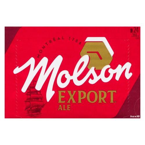 Molson Export Beer 5.5% Alcohol 24 x 355 ml (cans)