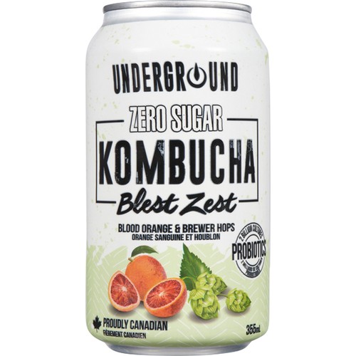 Underground Beverages Kombucha Blest Zest 355 ml (can)