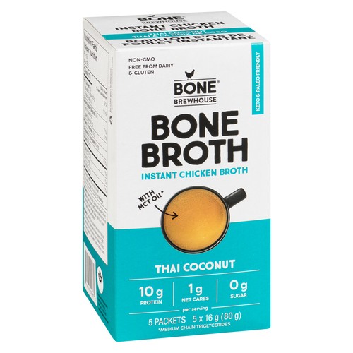 Bone Brewhouse Instant Bone Broth Thai Coconut 5 Pack 16 g