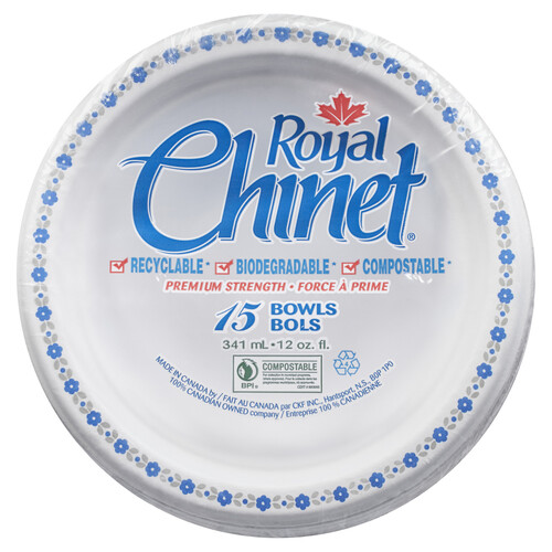 Royal Chinet Bowls 12 Oz 15 Pack