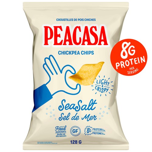 Peacasa Chickpea Chips Sea Salt 128 g