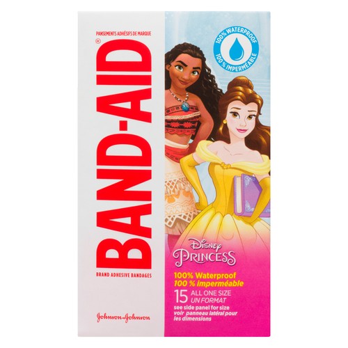 Band-Aid Disney Princess Waterproof Bandages All One Size 15 EA