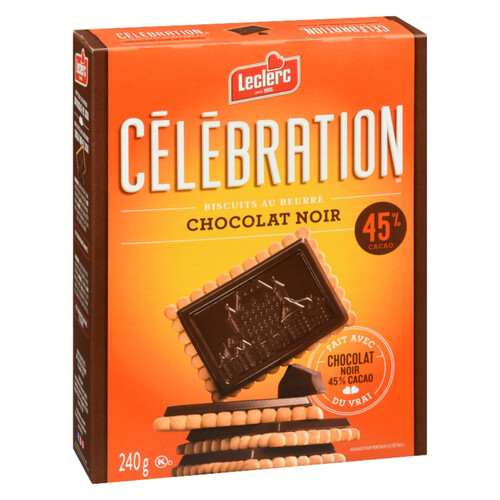 Leclerc Celebration Cookies Butter & Dark Chocolate 240 g