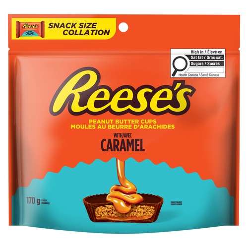 Reese's Chocolate Peanut Butter Cup With Caramel Snack Size 170 g