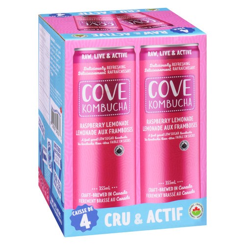 Cove Raspberry Lemonade Beverage 4 x 355 ml (cans)