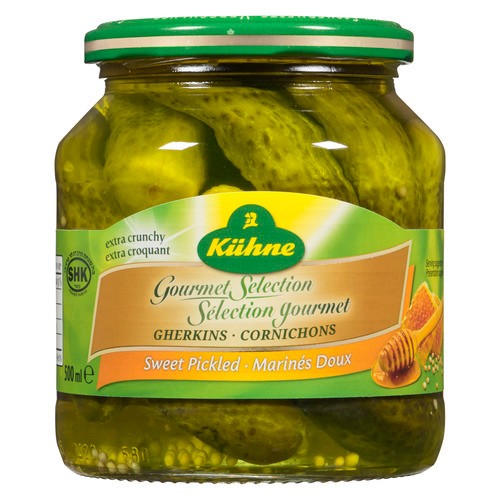 Kuehne Gourmet Selection Pickled Gherkins Sweet 500 ml