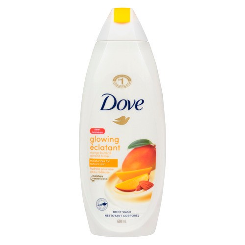 Dove glowing Body Wash Mango & Almond Butter Microbiome Nutrient Serum 650 ml