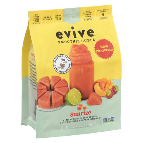 Evive Gluten-Free Frozen Smoothie Cubes Sunrise 405 g