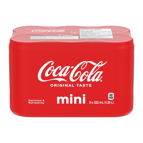 Coca-Cola Soda Mini 6 x 222 ml (cans)