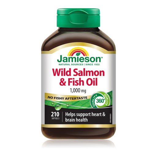 Jamieson Wild Salmon & Fish Oil Softgels 210 Count