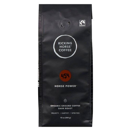 Kicking Horse Coffee Organic Ground Coffee 454 Horse Power Dark Roast 284 g
