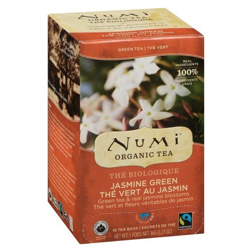 Numi Herbal Tea Jasmine Green 18 Tea Bags 