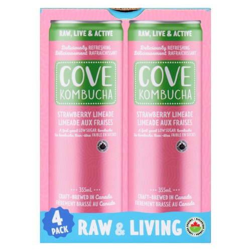 Cove Strawberry Lemonade Beverage 4 x 355 ml (cans)