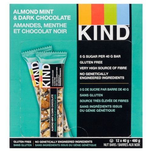 Kind Gluten-Free Bars Almond Mint & Dark Chocolate 12 x 40 g