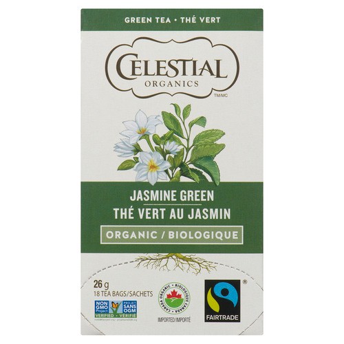 Celestial Organic Tea Jasmine Green 18 Tea Bags