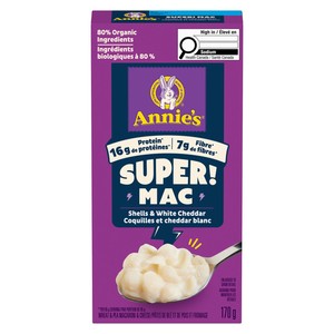 Annie's Super! Mac N Cheese Shells & White Cheddar 170 g - Voilà Online