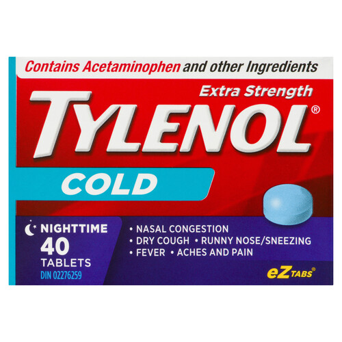 Tylenol Cold Tablets Extra Strength Nighttime 40 EA