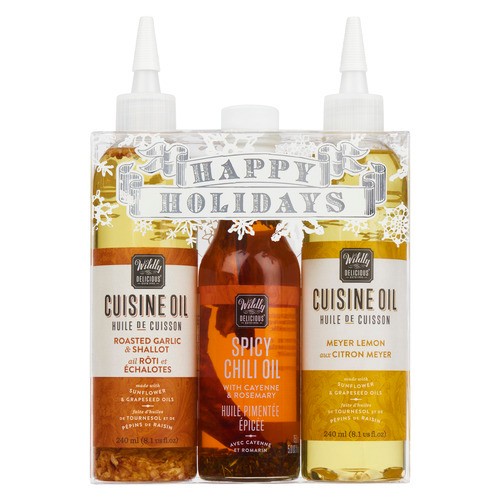 Wildly Delicious Cuisine Oil Holiday Trio Set 3 Pack 1 Count