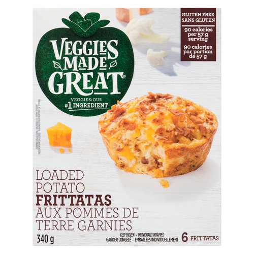 Veggies Made Great Frozen Loaded Potato Frittatas 340 g