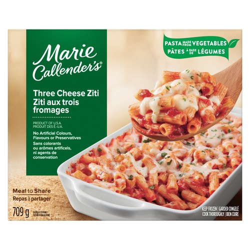 Marie Callender's Frozen Entree Three Cheese Ziti 709 g
