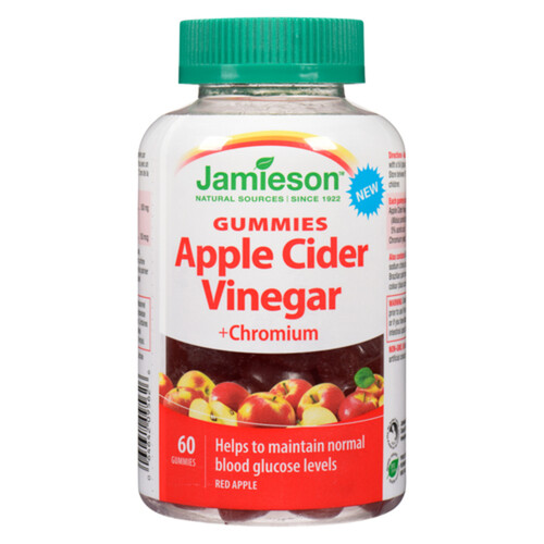 Jamieson Apple Cider Vinegar +Chromium Gummies 60 Count