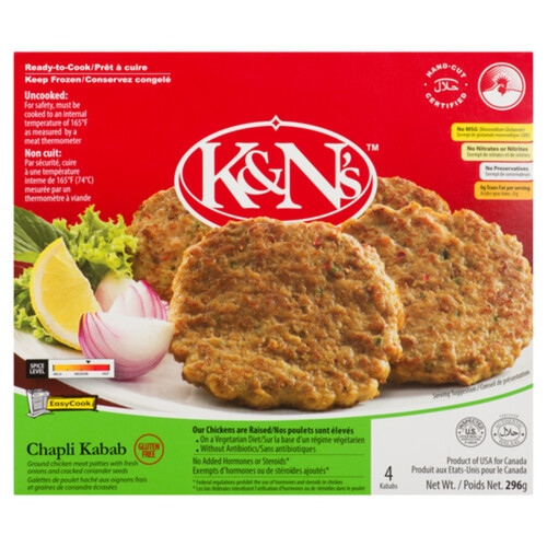 K&N's Gluten-Free Chapli Kabab 296 g (frozen)