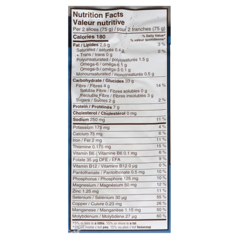 Dempster’s Whole Grains Bread Smooth Multigrain 600 g Voilà Online