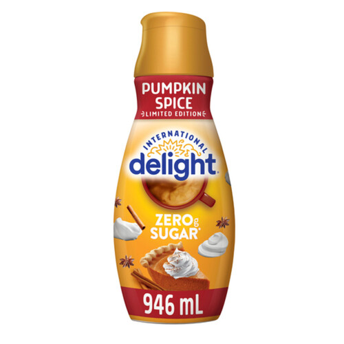 International Delight Zero Sugar Coffee Creamer Limited Edition Pumpkin Spice 946 ml