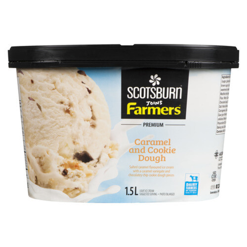 Scotsburn Joins Farmers Ice Cream Caramel & Cookie Dough 1.5 L