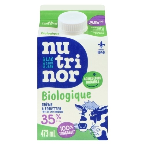 Nutrinor Organic 35% Whipping Cream 473 ml