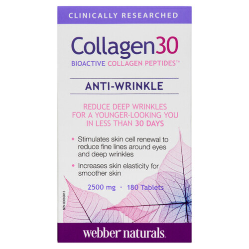 Webber Naturals Collagen30 2500 mg Supplement Anti-Wrinkle 180 Tablets