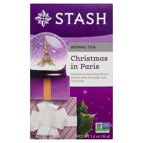 Stash Herbal Tea Christmas In Paris Chocolaty Lavender & Cool Mint 18 Tea Bags