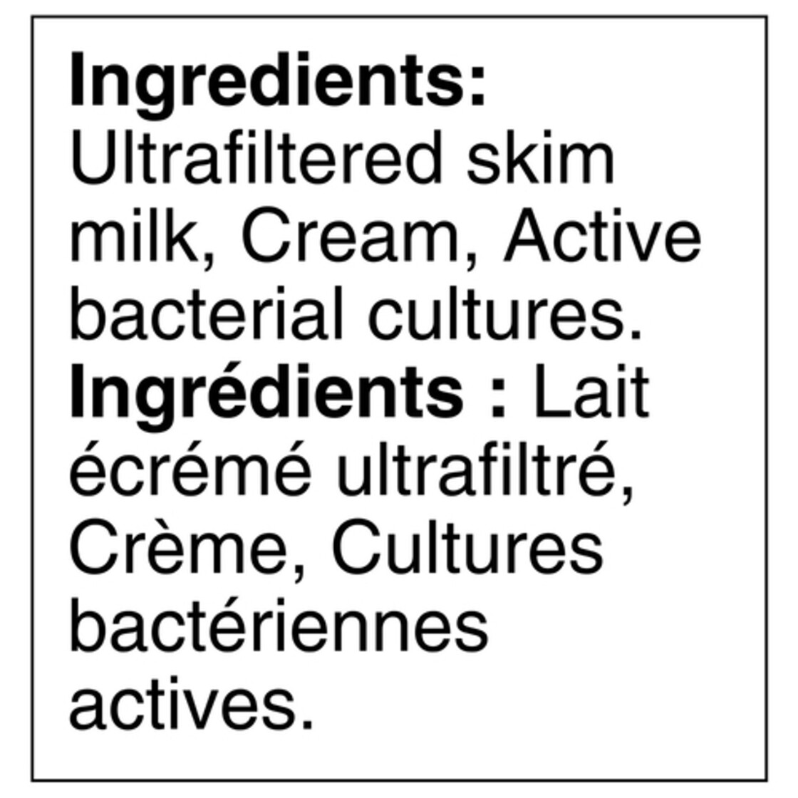 Two Good Low Sugar Plain Yogurt 1g sugar 9g Protein 625 g Voilà