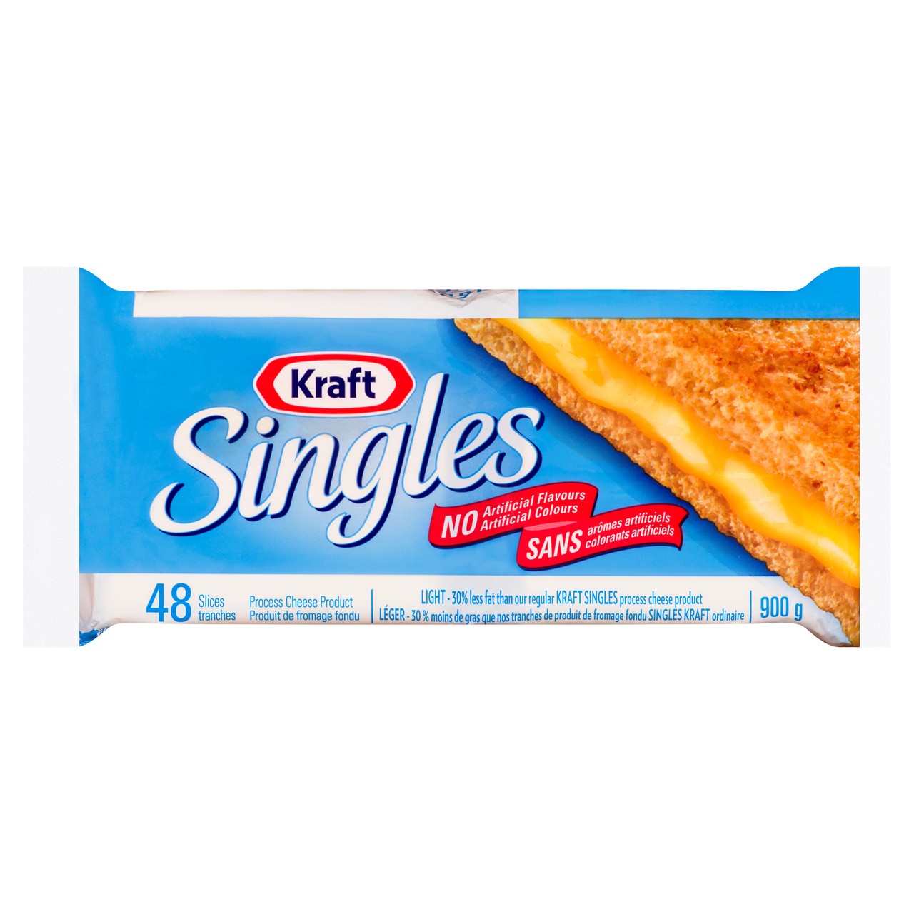 Kraft Singles Sliced Process Cheese Light 48 Slices 900 g - Voilà ...