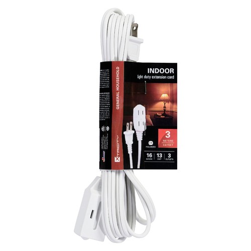 Xtricity Indoor Extension Cord White 3 Meters 1 EA