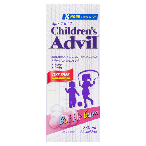 Children's Advil Oral Suspension Bubble Gum 230 ml