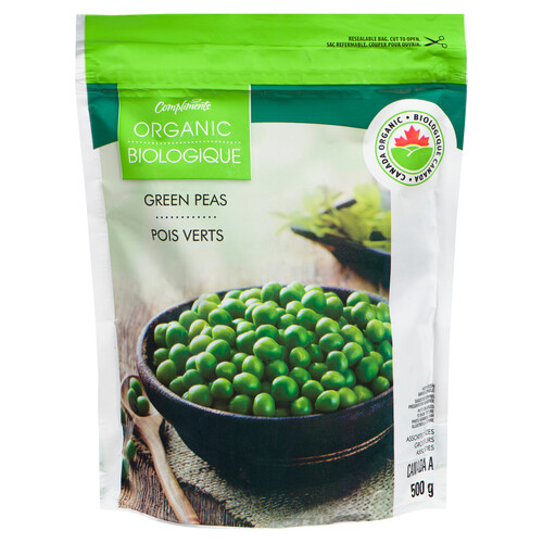 Compliments Organic Frozen Green Peas 500 g 